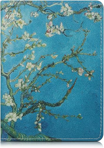 Miniatura 3 de EpicGadget - Funda de piel sintética con bloqueo RFID para pasaporte, funda de viaje tipo cartera, Flor de Cerezo, Cartera Rfid