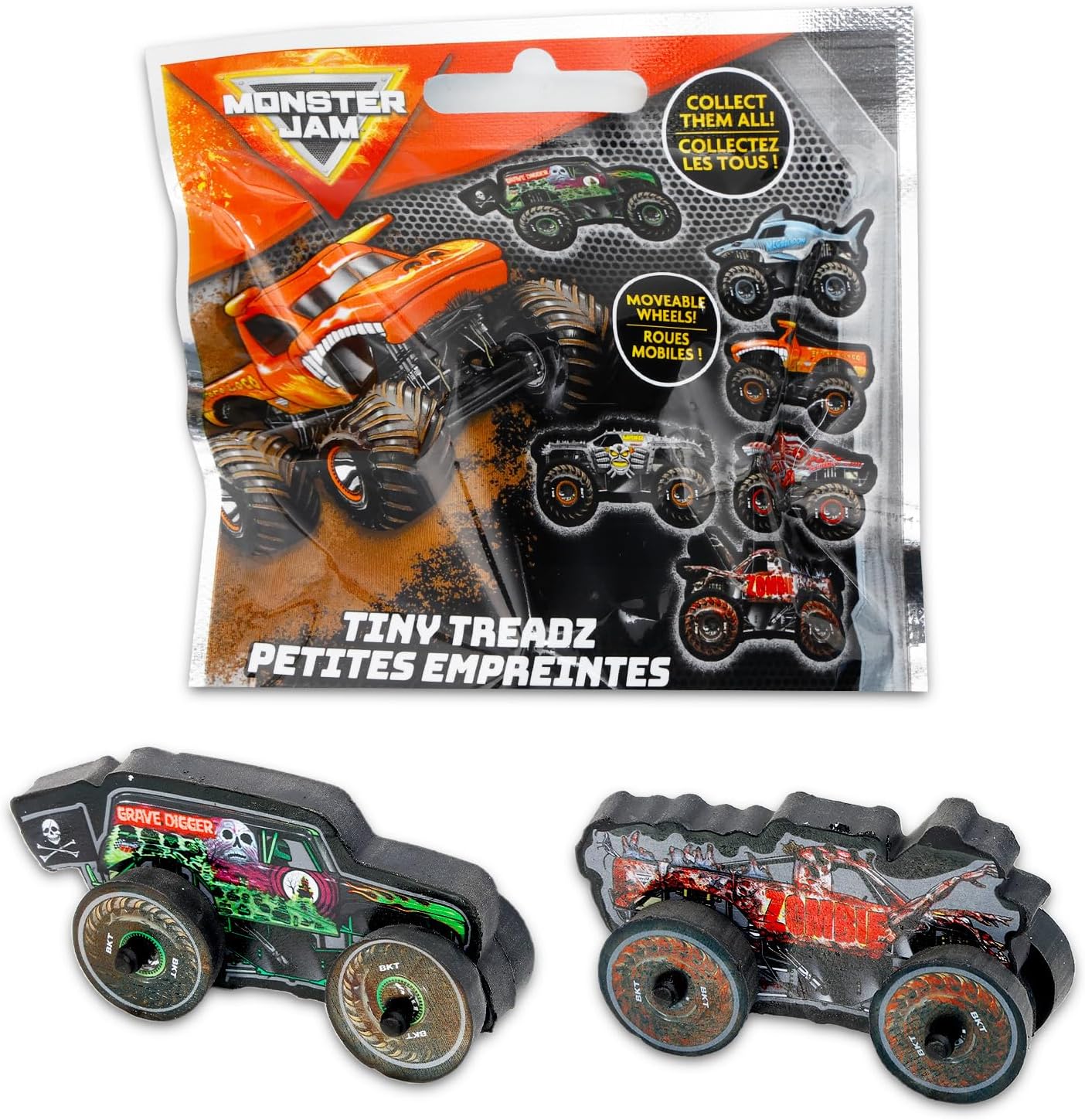 Monster Jam Party Favors Blind Bags 12 Pack - Bundle with 12 Mystery Truck Toys Plus Stickers, More | Monster Jam Mystery Mini Toys for Kids