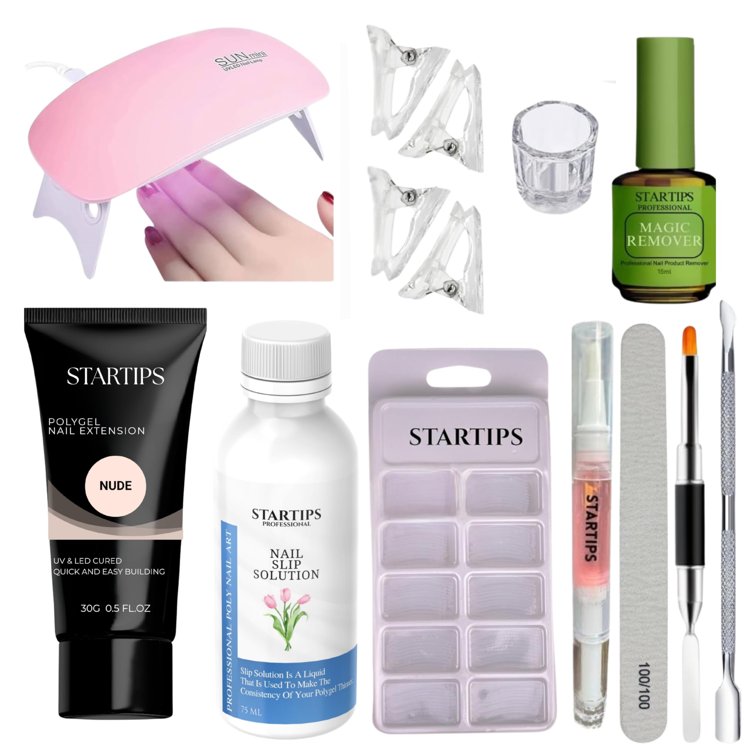 STARTIPS All-in-One Polygel Kit | Easy-to-Use Polygel Nail Starter Set with Gel & Tools | Salon-Quality Nails at Home (Nude)-picture-49