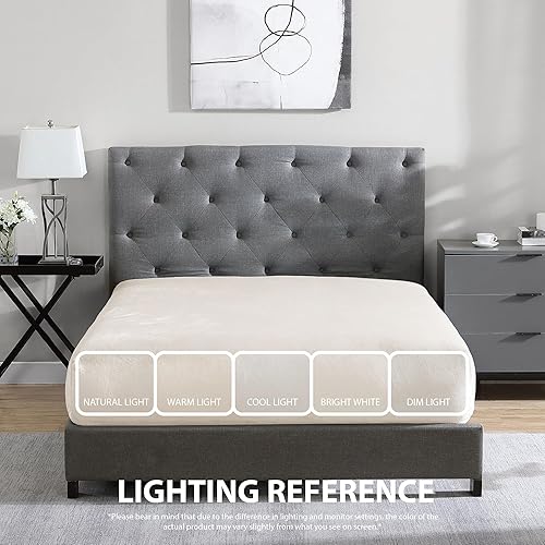 Miniatura 5 de Cathay Home Sábana bajera de franela de felpa Queen  franela ultrasuave y extra afelpada, sin pelusas, calidez acogedora para todas las estaciones