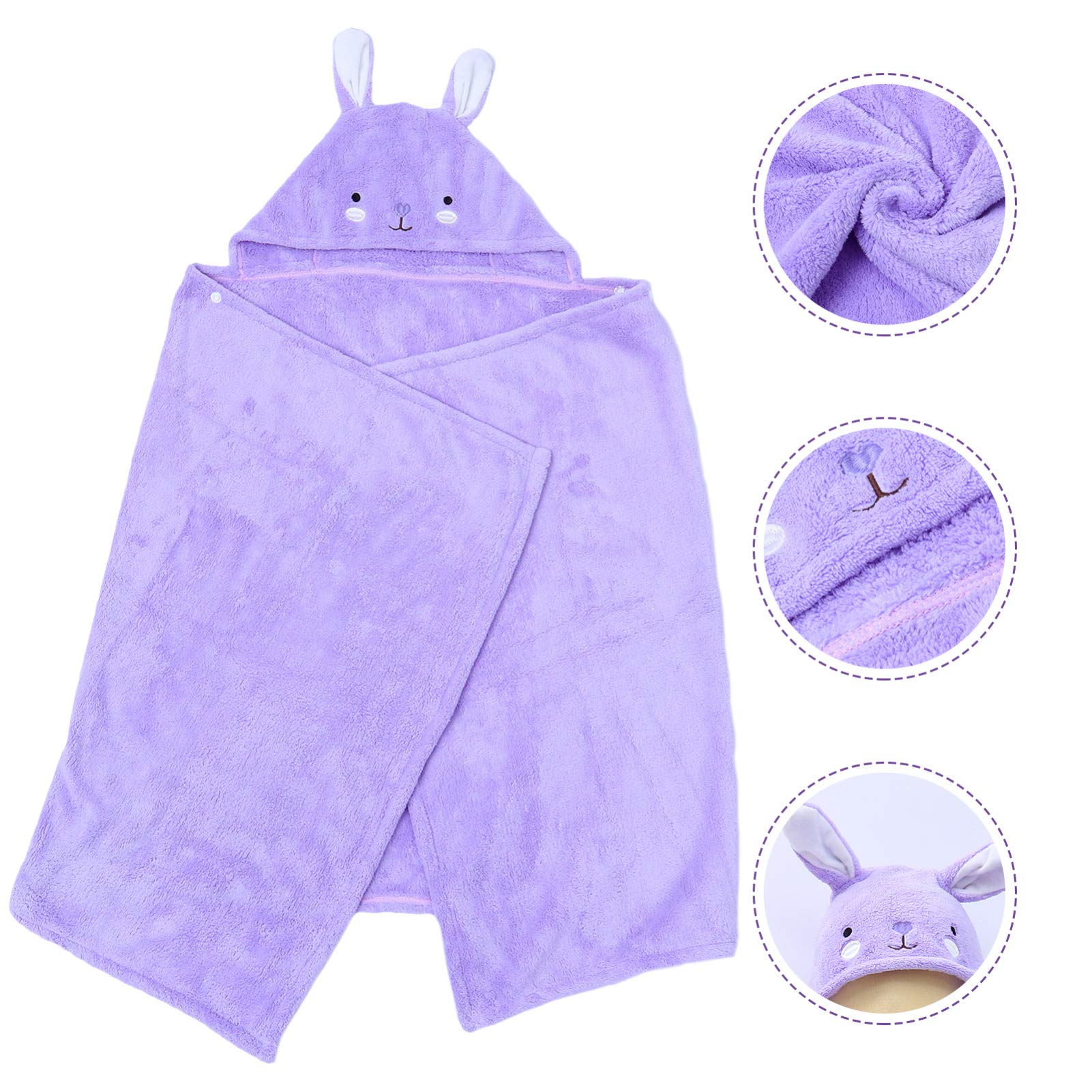 TOYANDONA Serviette de Bain à Capuche pour Garçon Fille Couverture de Bain avec Motif Dessin Animé Serviette Respirante et Douce