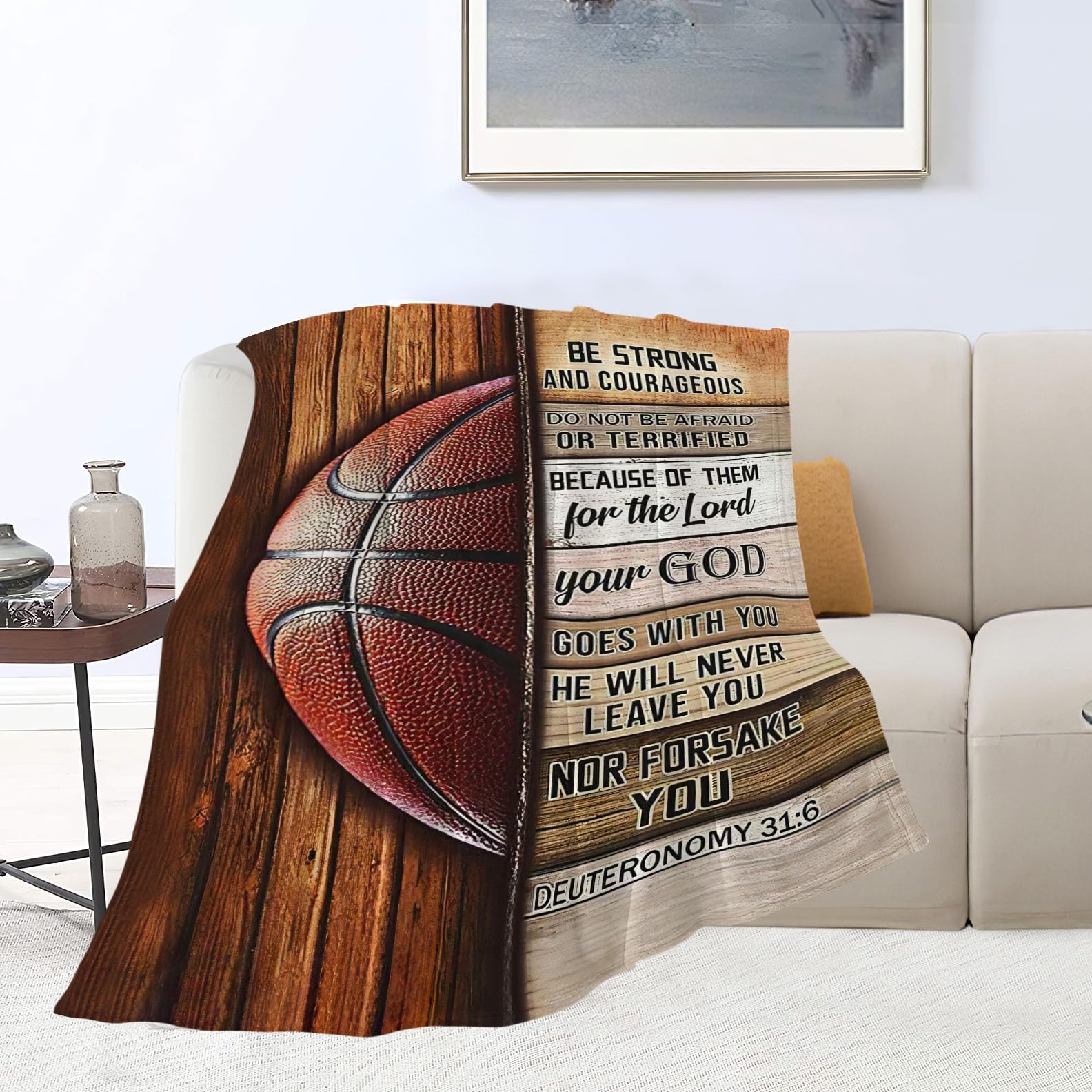 Basketball Blanket Gifts - Cozy Fleece Flannel Throw for Coach, Boys, Girls, Men, Women - Soft Warm Plush Lightweight Bedding for Couch, Sofa, Bed - 40"X50"