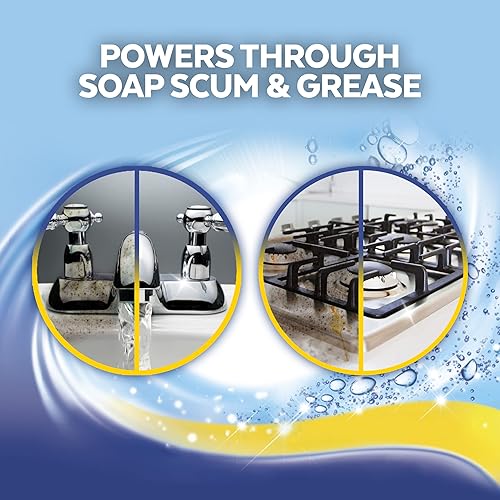 Miniatura 5 de Lysol con limpiador multiusos de peróxido de hidrógeno, cáscara de chispa cítrica, 32 onzas (paquete de 2) - Con 1 limpiador automático de inodoro