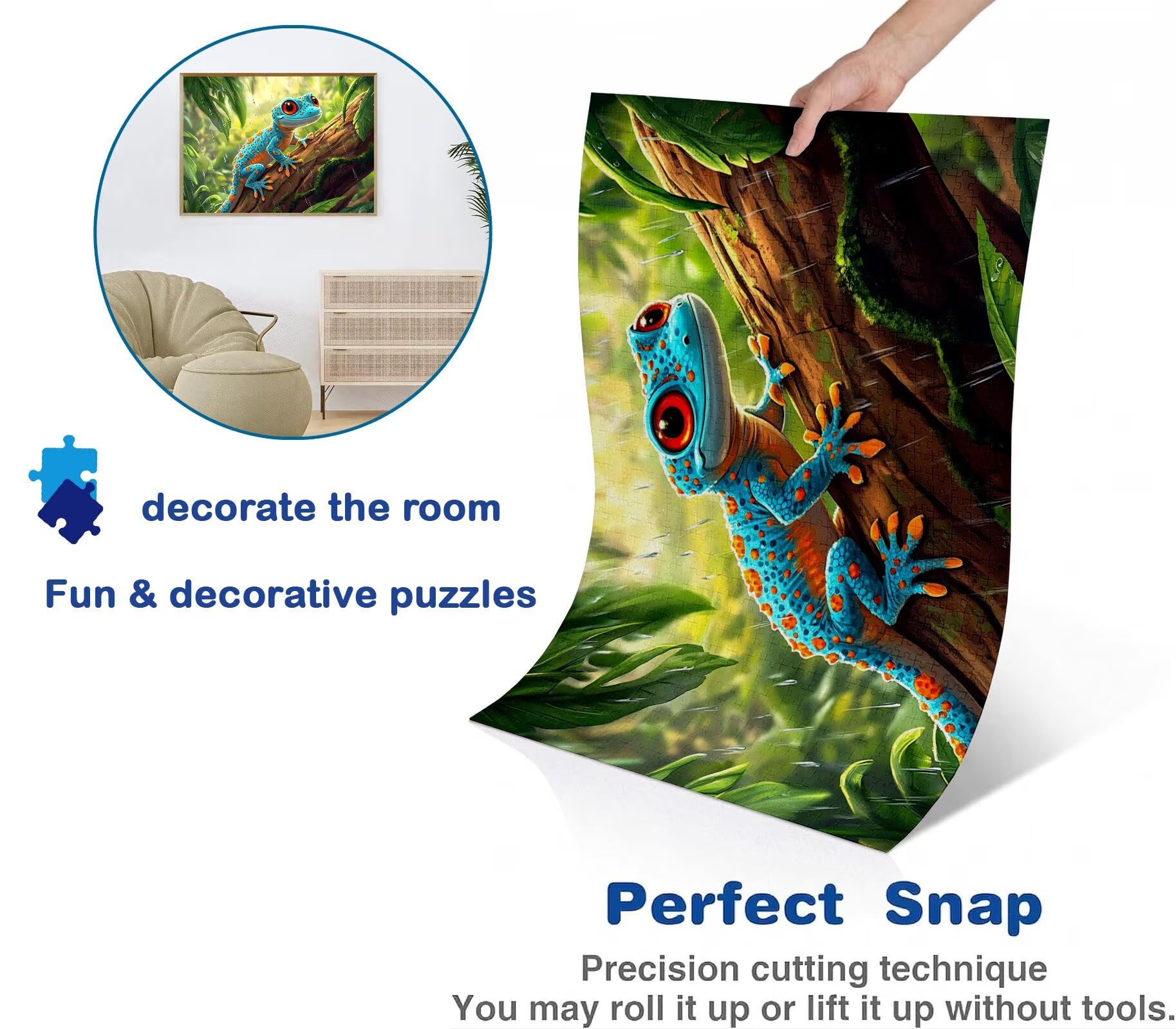 Puzzle 3000 Teile, Holzpuzzle Erwachsene - Impossible Puzzle 122 x 81 cm niffliges Denkspiel & Denksport für Frauen & Männer, Familienspiel für Spieleabende, Geschenk für Frauen Wald Tier w0-761