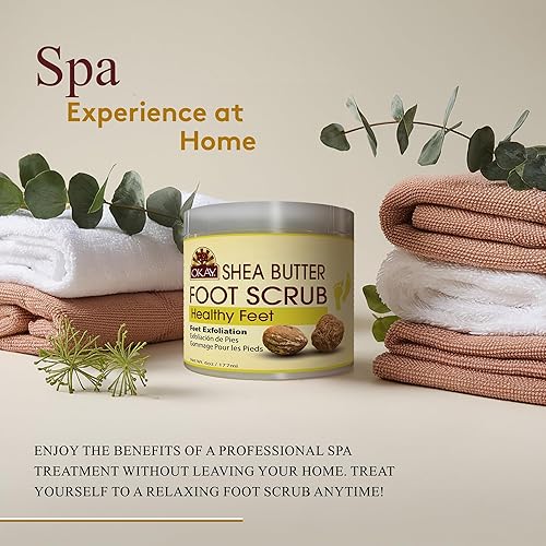 Miniatura 6 de OKAY **TODO NATURAL** Exfoliante de pies de manteca de karité 6 onzas  6.0 fl oz