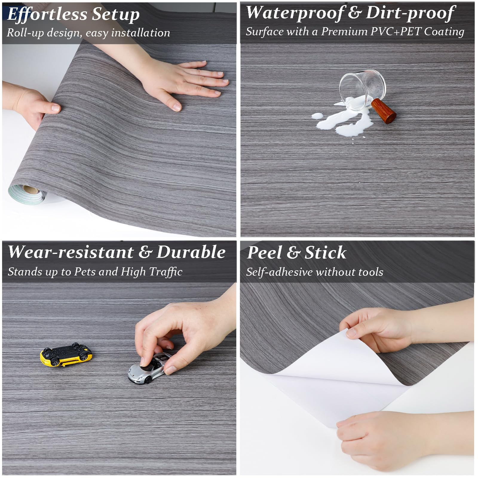 Art3d 15 Sq.ft Peel And Stick Floor Tiles, 10Pcs Luxury Vinyl Plank