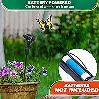 Vista 5 de 3 Pcs Fluttering Solar Butterfly Easter Garden Stakes - Moving Butterfly Decor with Solar Butterflies, Easy Installation Waterproof Outside Decor