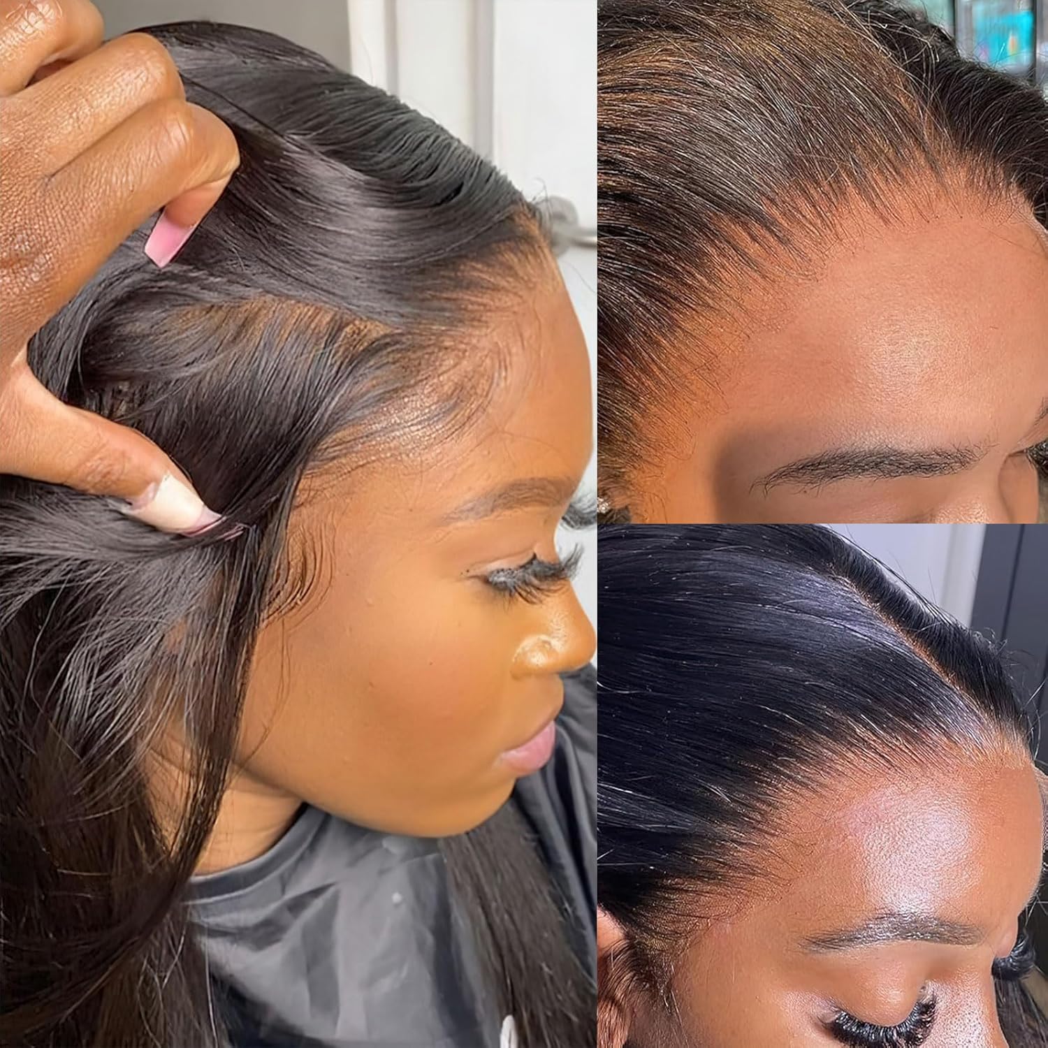 13x6 Frontal Human Hair Straight HD Transparent Lace Ear to Ear Lace Frontal Closure With Baby Hair Free Part 100% Virgin Human Hair Natural Black 14 Inch