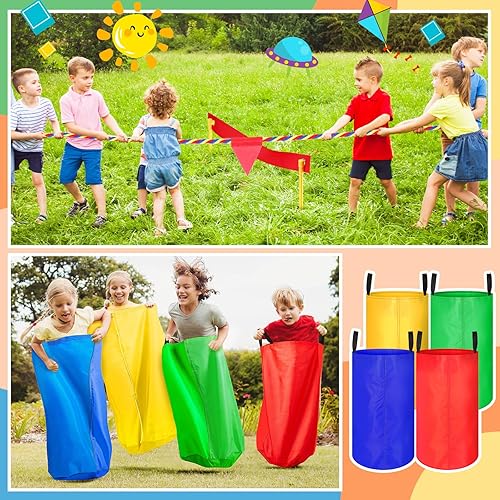 Miniatura 4 de Wettarn 70 bolsas de carnaval para exteriores, sacos de patatas para adolescentes, para adultos, cucharas de huevos, bolsas de frijoles, lanzar