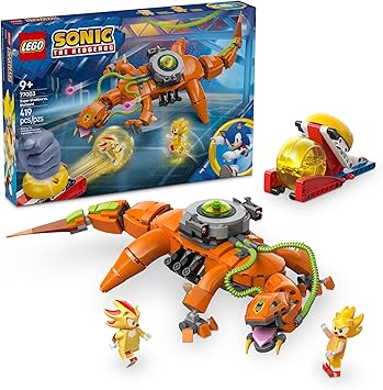 LEGO Sonic The Hedgehog Super Shadow vs. Biolizard, Gamer Gift for Boys and Girls, Fun Collectible Playset for Kids and Video Game Character Fans Who Love Action Toys 77003