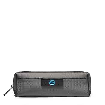 Pochette Piquadro P16 In Pelle E Tessuto - Polsiera Removibile E 3 Scomparti - Foto 6