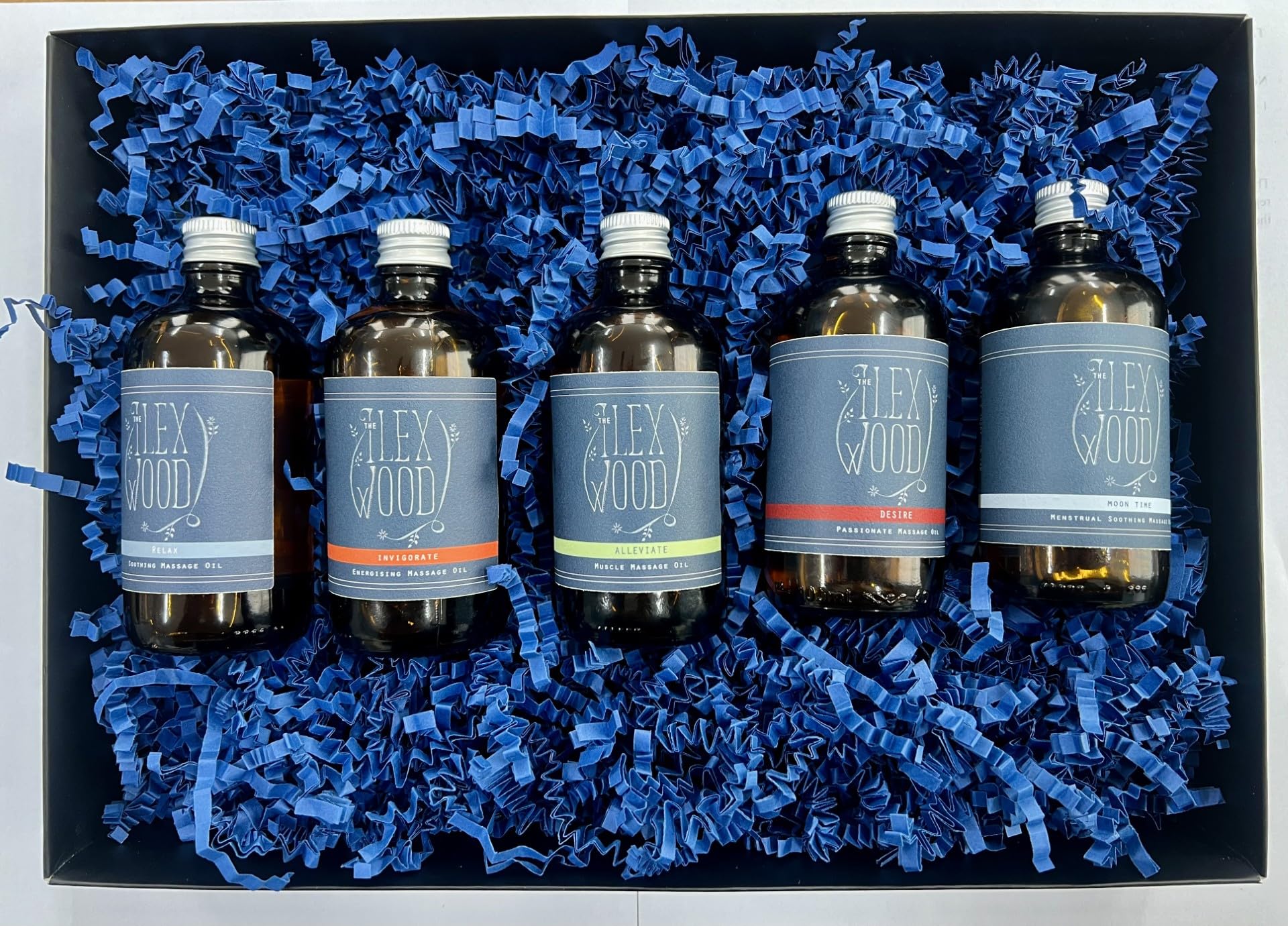 The Ilex Wood - Vegan Natural Spa Massage Oil Gift Set - 5 Different Types for Different Moods and Moments. Handmade in the UK - Image 2