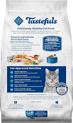 Vista 35 de Blue Buffalo Tastefuls Indoor Natural - Alimento seco para gatos adultos, bolsa de pollo de 7 libras