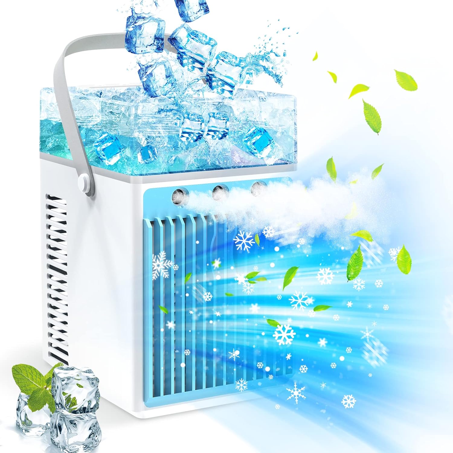 Portable Air Conditioners, 4 in 1 Rechargeable Evaporative