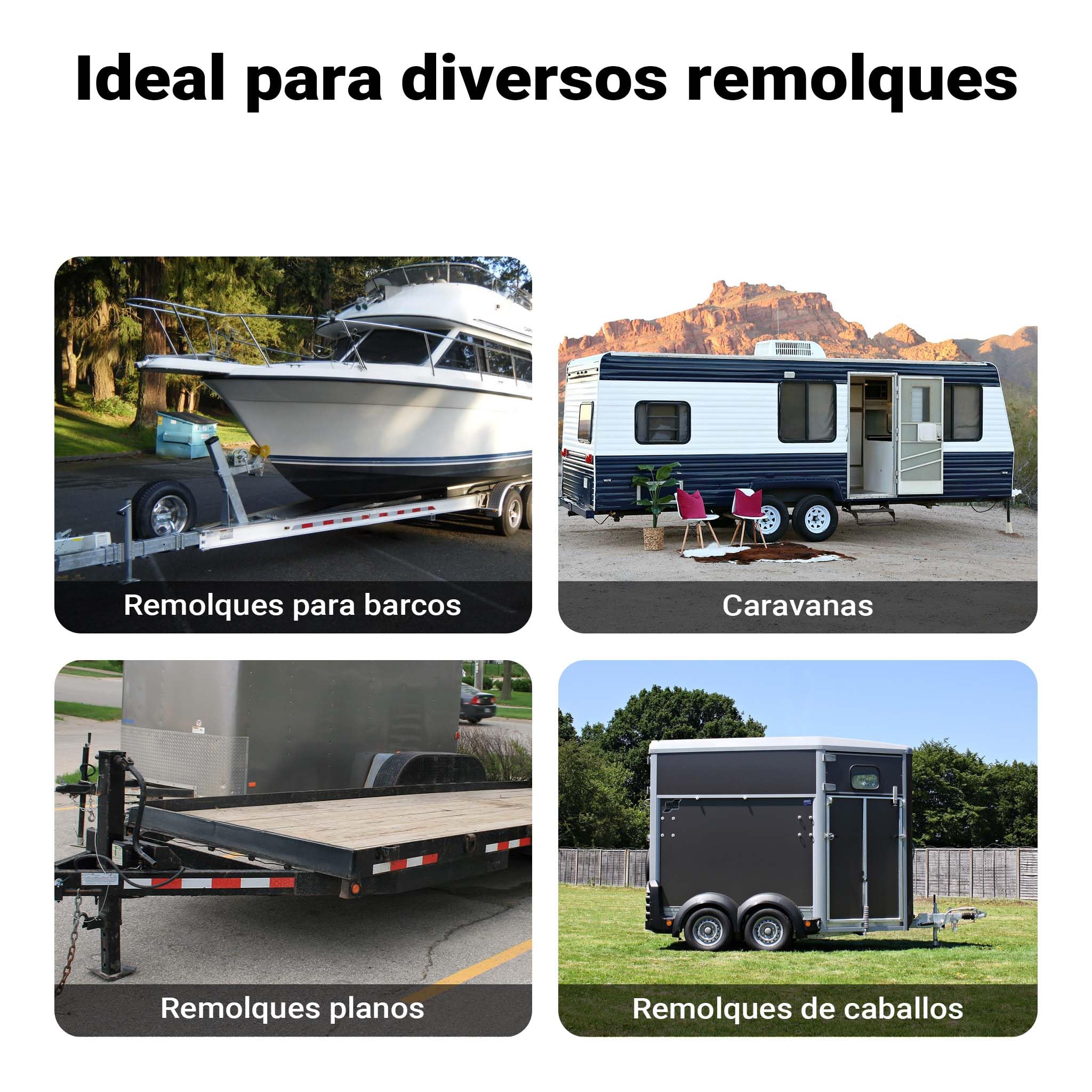 Wiltec Pata de apoyo para remolques y caravanas capacidad 900 kg con manivela lateral altura ajustable y soporte de tubo