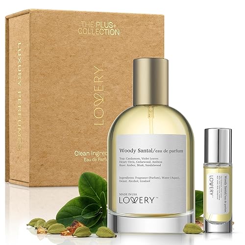 LOVERY Woody Santal Sandalwood - Inspired by Fragrance perfume S.antal 33. Perfume para mujer con botella de spray de viaje, Eau De Parfum para