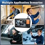 Caméra endoscope double objectif avec lumière, Ferdiiz 1080P HD Boréscope avec 4.3" IPS Écran, IP67 Caméra d'inspection étanche 8+1 réglable LED Lumières, caméra endoscopique flexible-32.8FT 10M câble