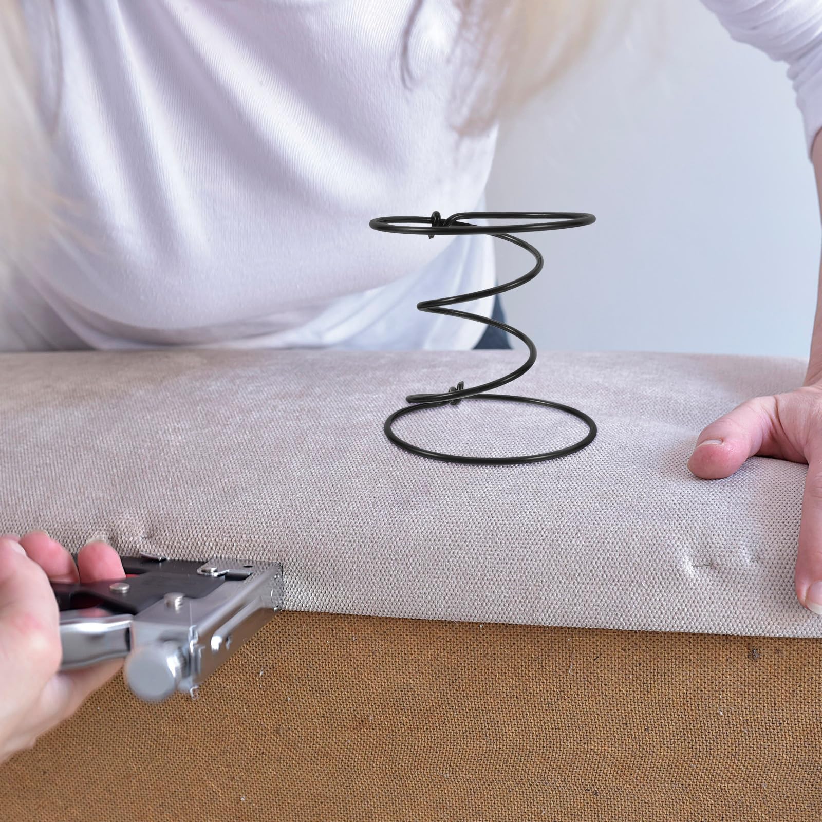 SOLUSTRE Kit Molle per Tappezzeria 10 Pezzi, Molle di Tensione 100Mm per Sostituzione Sedili e Mobili, Adatte a Divani, Materassi e Sedie per Uso Domestico