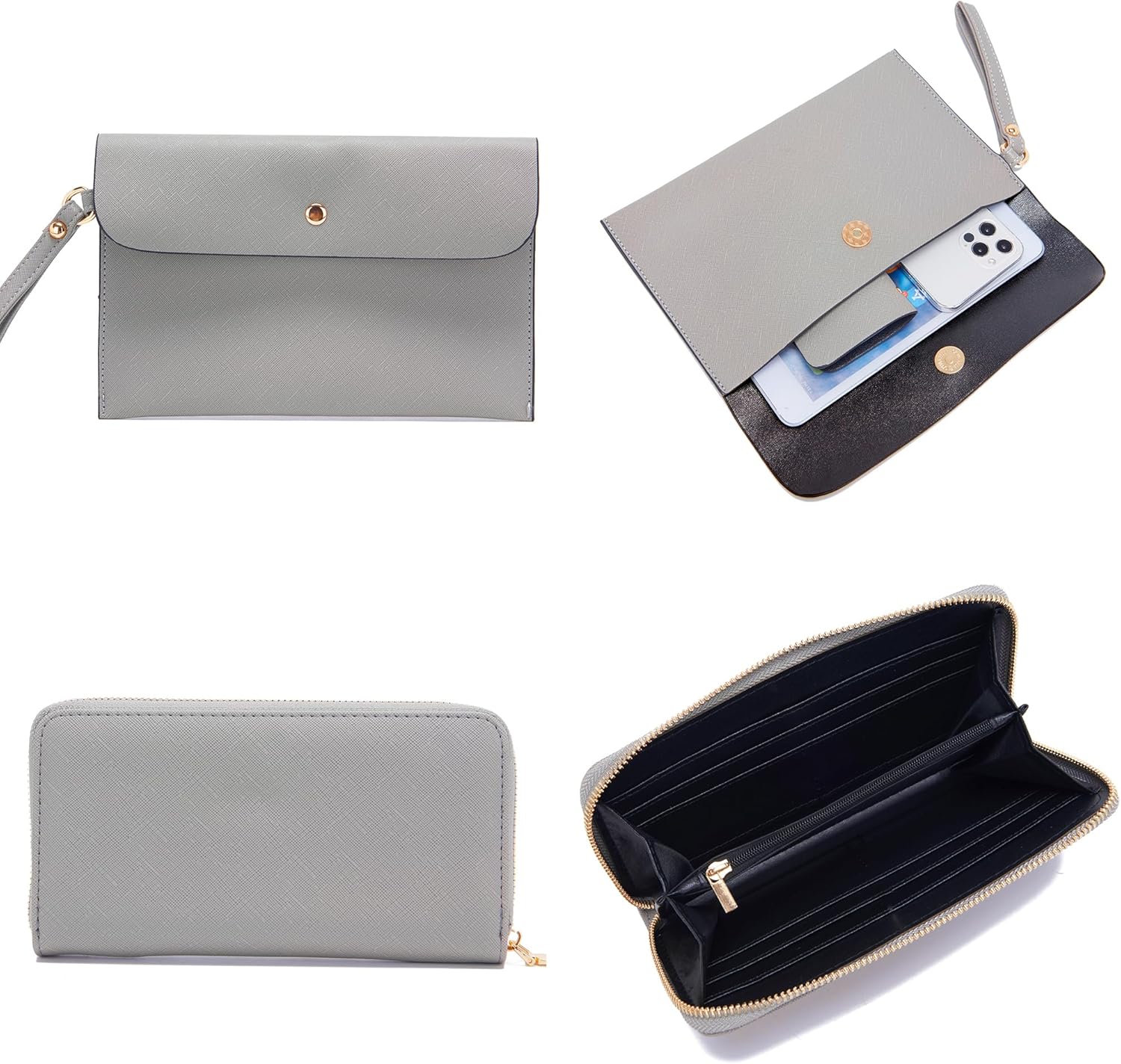 Soperwillton Handbags and Purses for Women Shoulder Tote Bags Top Handle Satchel Purse Set 5pcs - Image 7