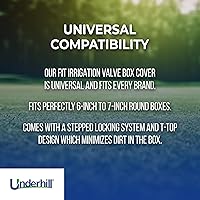 Vista 4 de Underhill Tapa de Caja de Válvula de Rociador Redonda, VersaLid 6 Pulgadas a 7 Pulgadas Universal, Cubierta para Sistema de Riego Automático