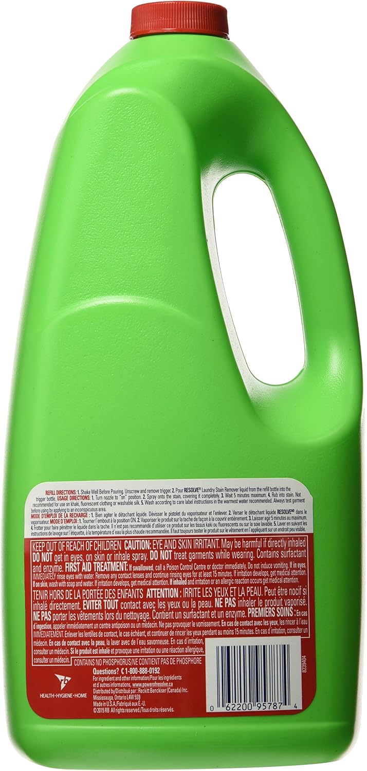 Resolve, Spray 'N Wash, Laundry Stain Remover, Mega Value Pre-Treat Trigger Refill, 1.5 L