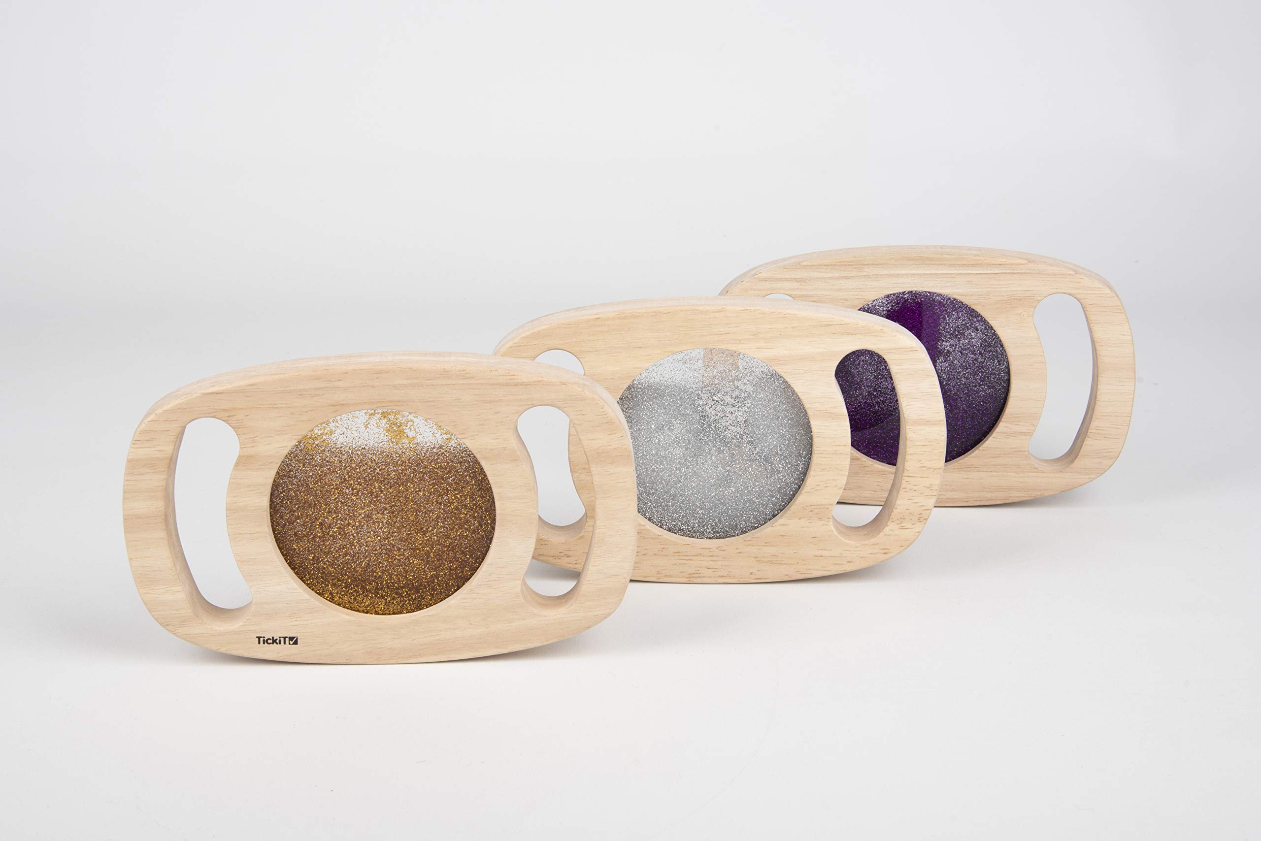 TickiT73440 Easy Hold Glitter Panels Set of 3-Gold, Silver & Purple