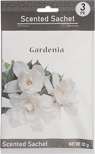 Miniatura 3 de Hosley Gardenia Sachet perfumado Juego de 12 bolsitas de 1 onza cada uno para cajones o armarios. Regalo ideal para bodas, ocasiones especiales,