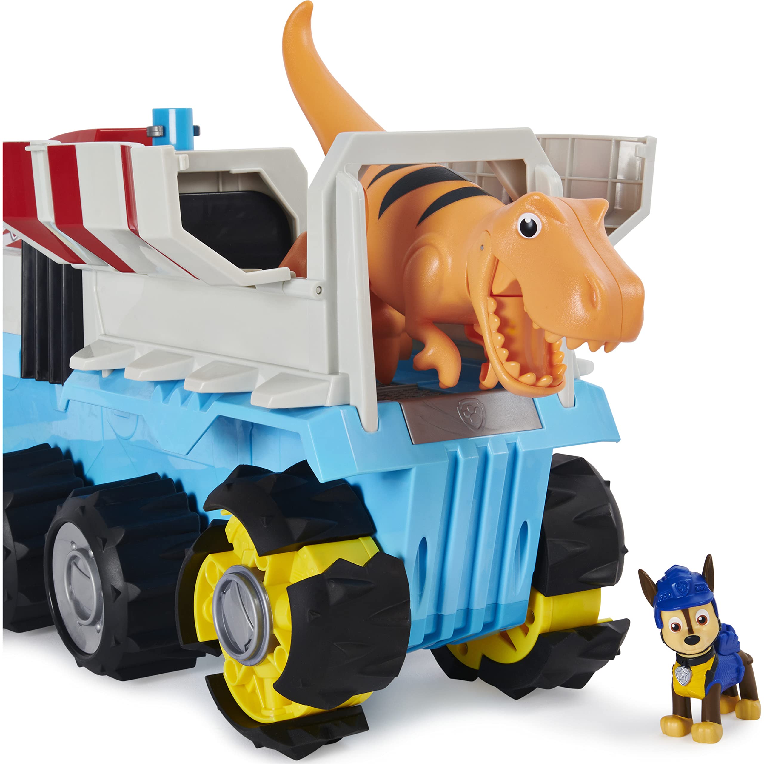 Paw Patrol LA Pat' Patrouille – Camion Pat' Patrouille Dino PATROLLER – Camion Jouet Motorisé Tout-Terrain Dino Rescue avec Figurines Dinosaure et Chase – 6058905 Jouet Enfant 3 Ans et +