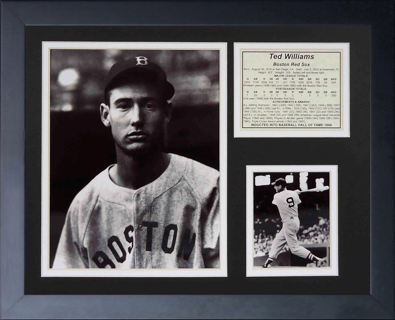 Legends Never Die "Ted Williams Rookie Framed Photo Collage, 11 x 14-Inch, (11308U)