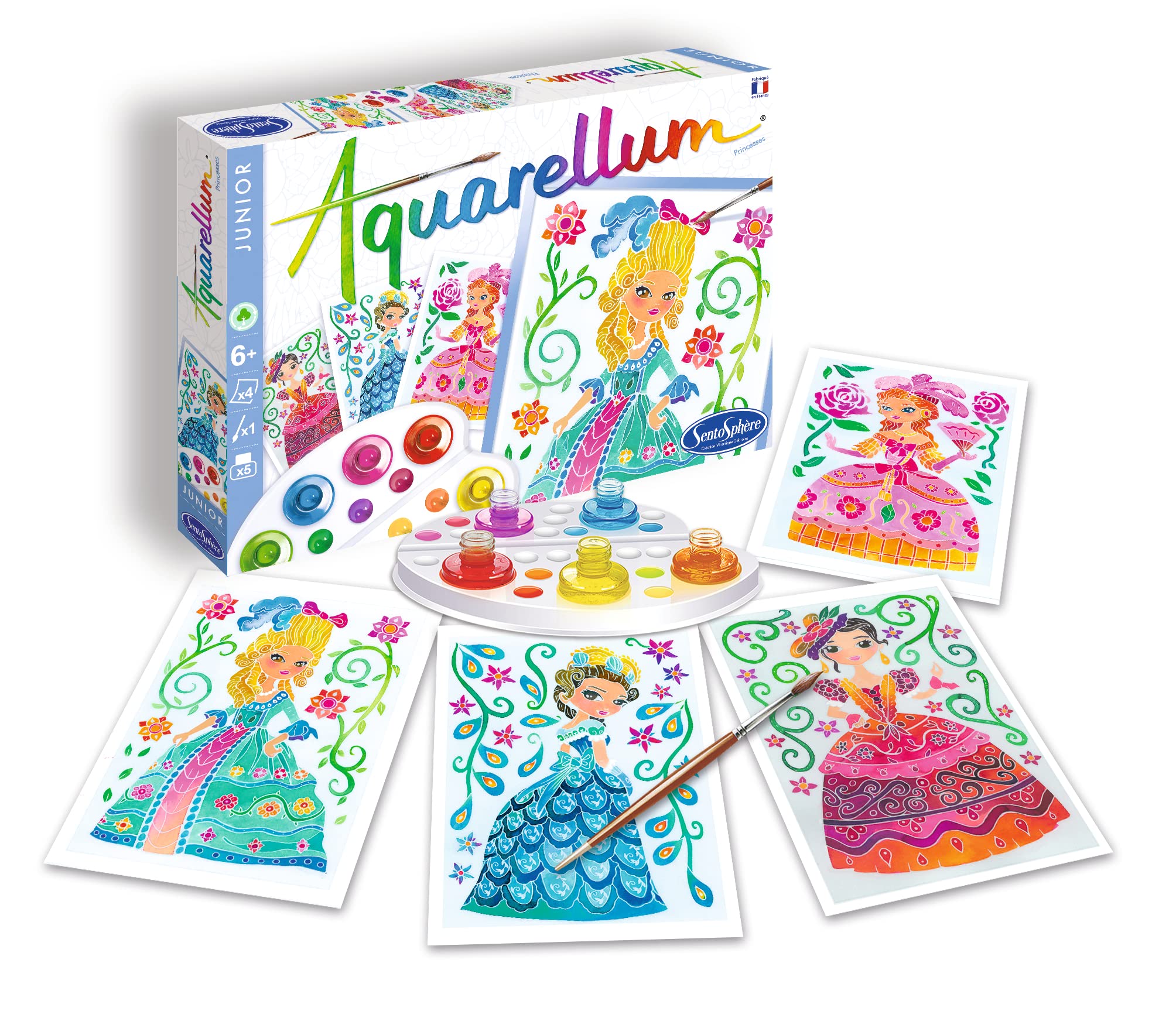 SentoSphère – Aquarellum Live - Insectes - Kit Peinture - Peinture Aquarellable Magique - Scanne-Les pour Les animer et Te Prendre en Photo avec ! Dès 7 Ans - Fabriqué en France - 6703