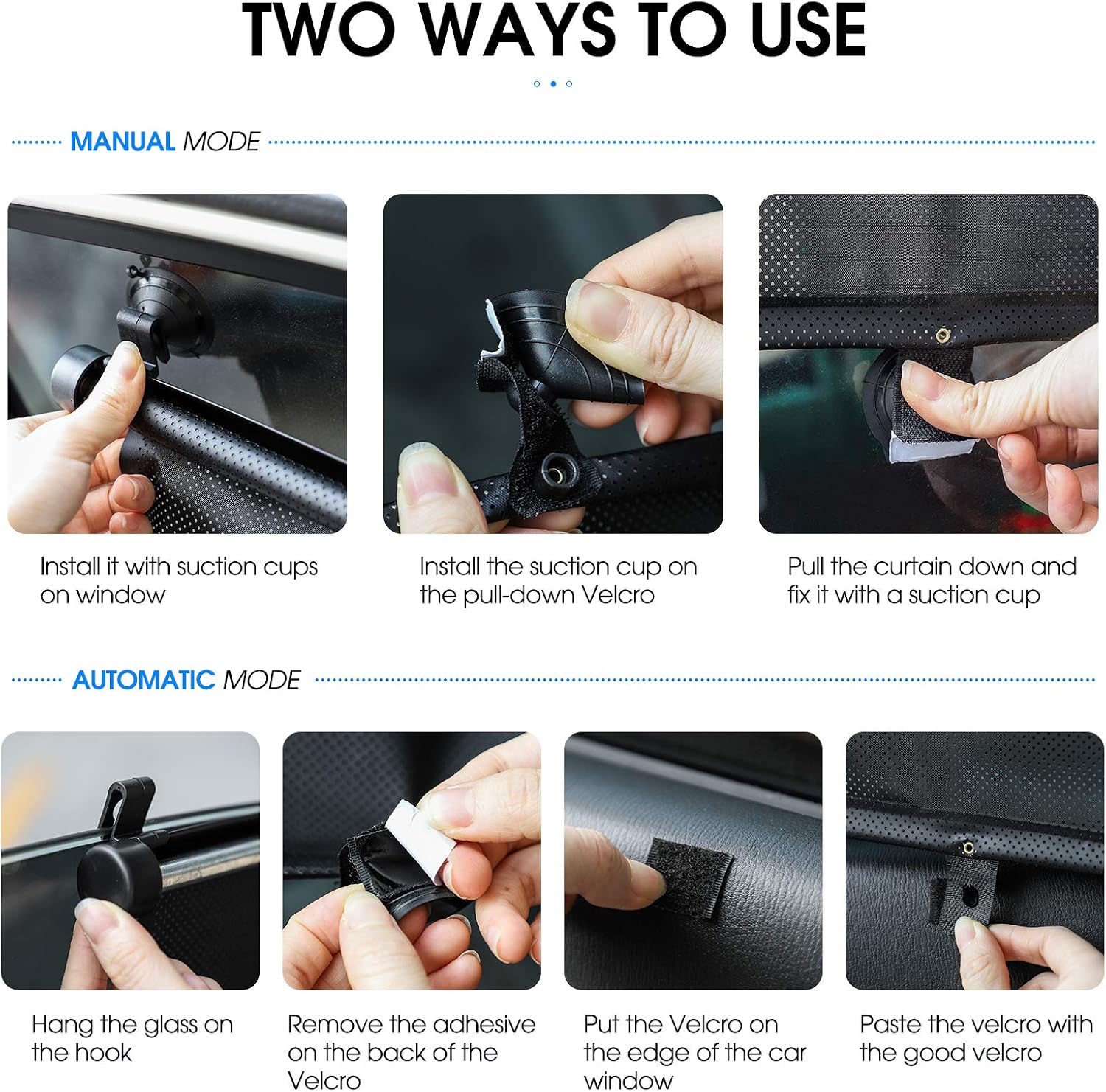 Maxpart Car Rear Side Window Sunshade 2 Pack, Retractable Sun Shade for Car Window | Keeps Your Car Cool | Protect Kids, Pets from Harmful UV Rays Fits Most Cars, Trucks, SUVs, Vans or RVs