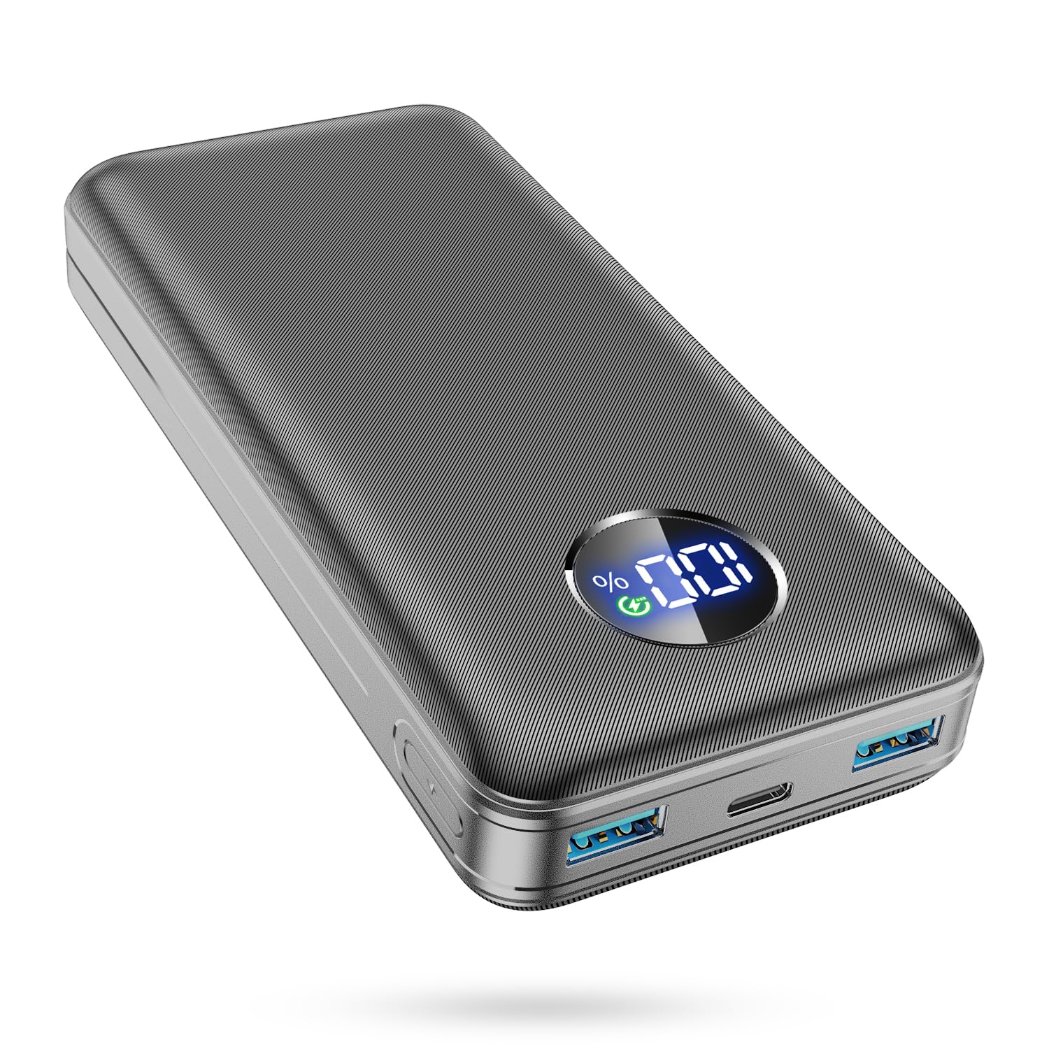 Power Bank, 26.800mAh Powerbank, Externe Handy-Akkus mit 22.5-W-Schnellladefunktion, USB-C-Eingang & -Ausgang, PD 3.0 und QC 4.0. Kompatibel mit iPhone 17, 16, 15, 14, für Samsung Galaxy S25,Gray