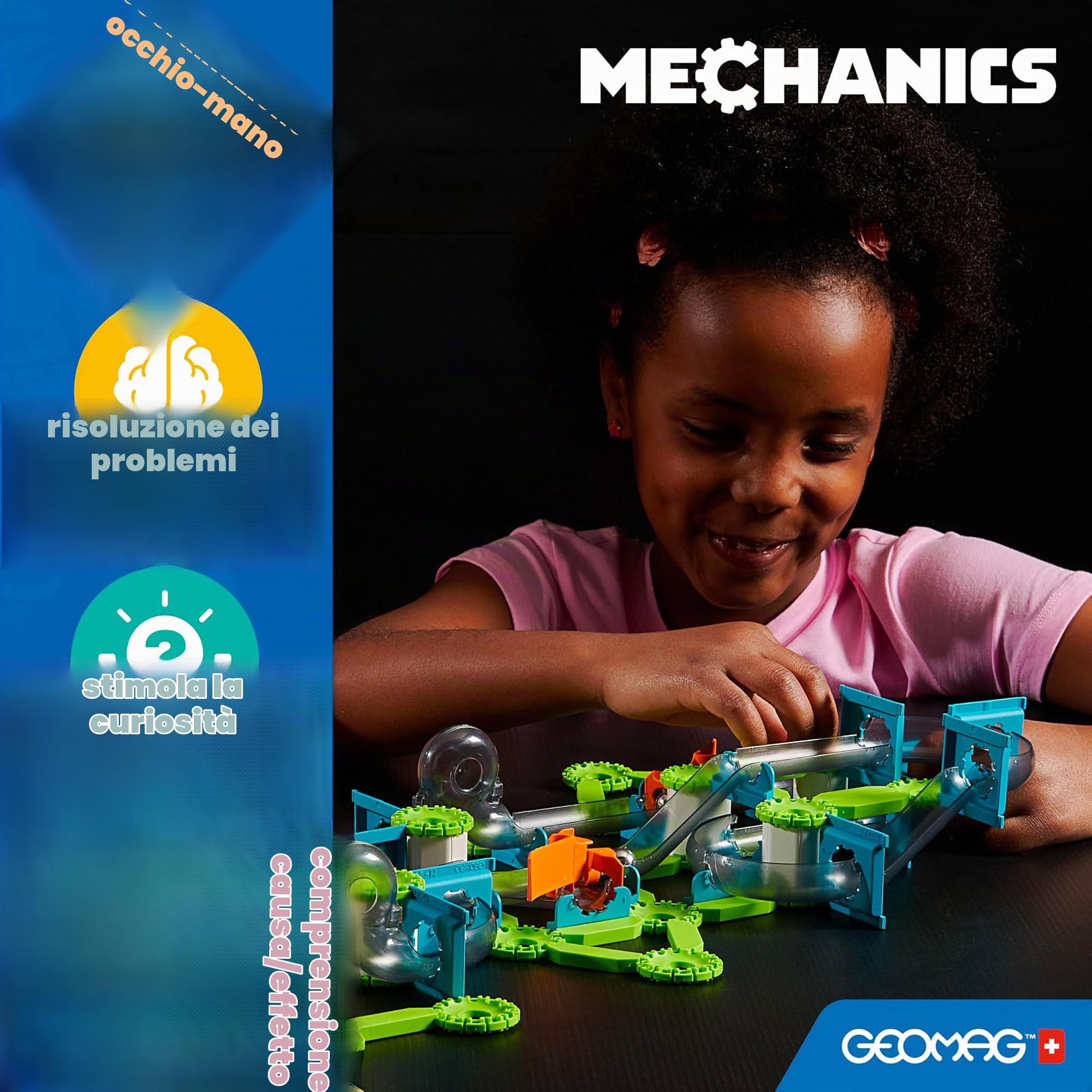 Geomag Mechanics Gravity Recycled Combo Starter Set 153 Pcs, Gioco Educativo e Creativo per Bambini, Costruzioni Magnetiche, Confezione da 153 Pezzi, Plastica riciclata
