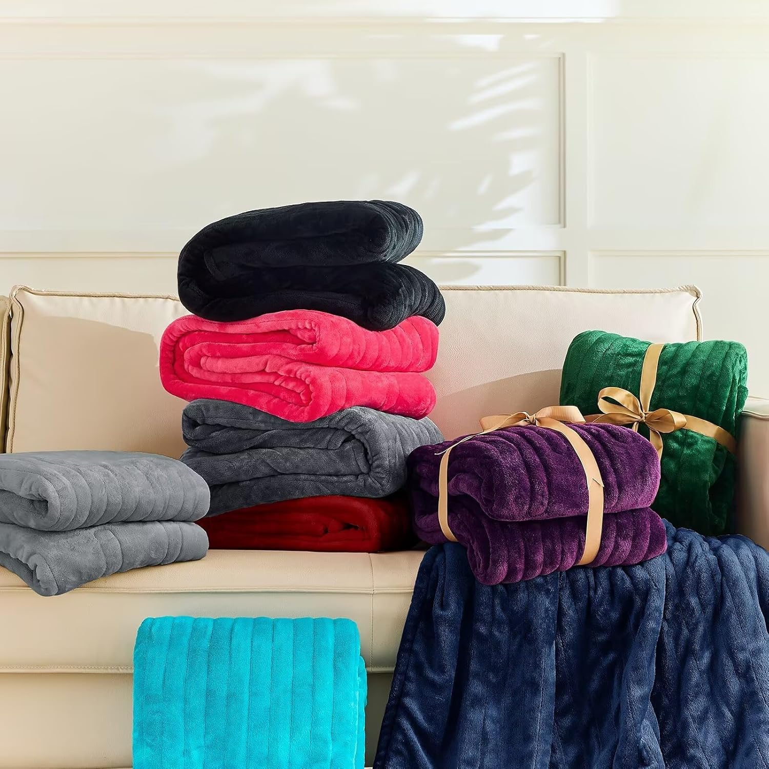 BOMOVA Heated Electric Blanket Full Size - 72" x 84" Heating Blanket with 10 Heating Levels & 8 Hours Auto Off, Warm Flannel Blanket, Christmas Birthday Gifts for Women - Image 6