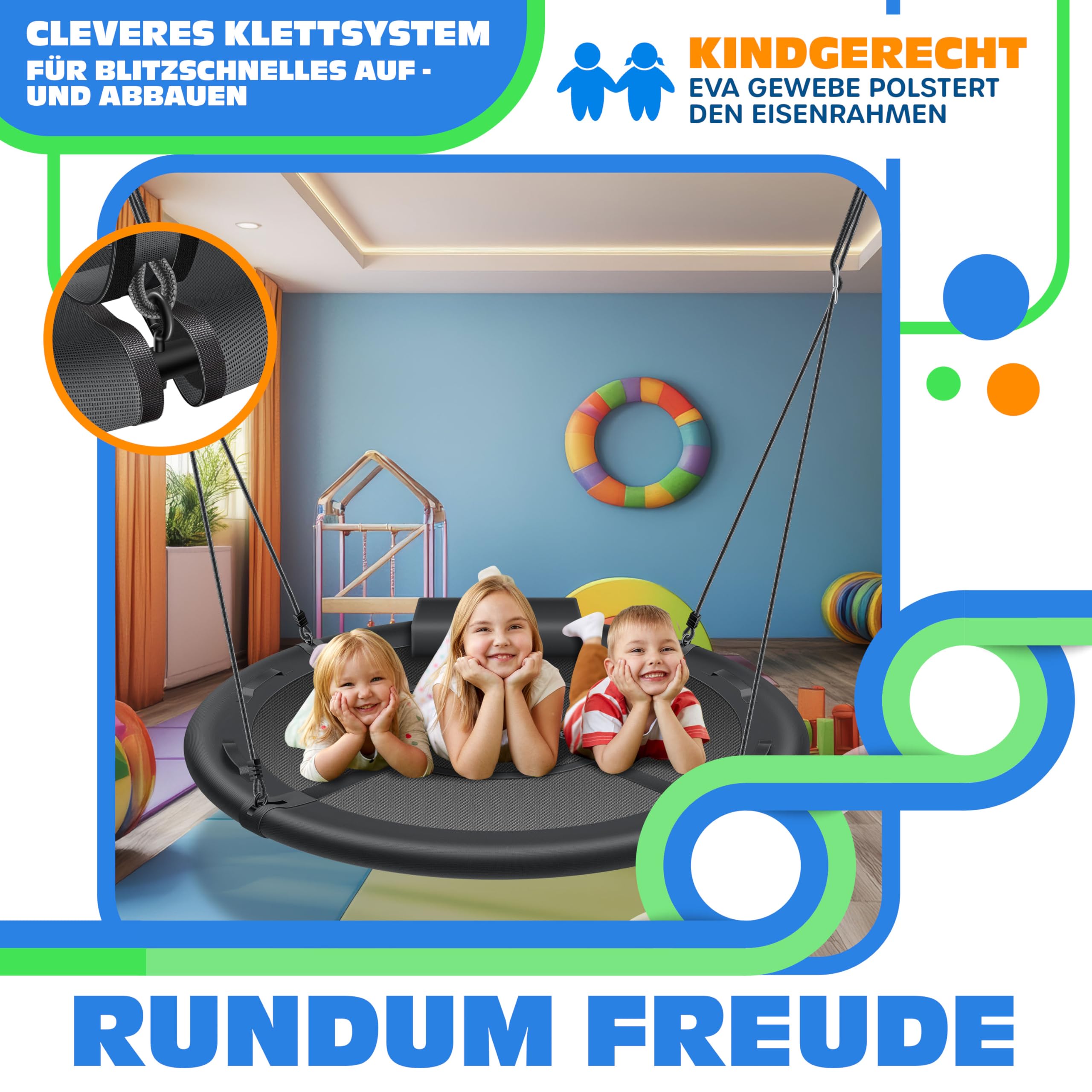 KESSER® Nestschommel, ronde schommel, diameter 120 cm
