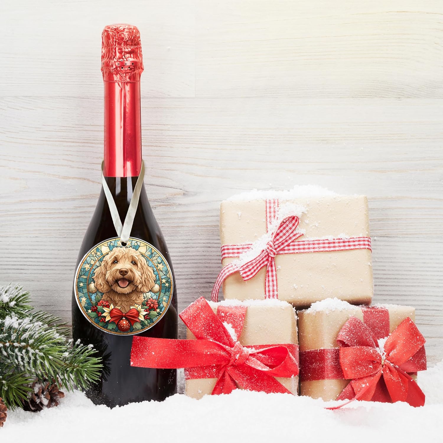 TUMSHANIP Goldendoodle Ornament - Goldendoodle Christmas Ornaments - Dog Gifts for Women Men, Dog Lovers Gifts - Dogs Ornaments 2025 - Acrylic Christmas Ornament 2025 - Image 5