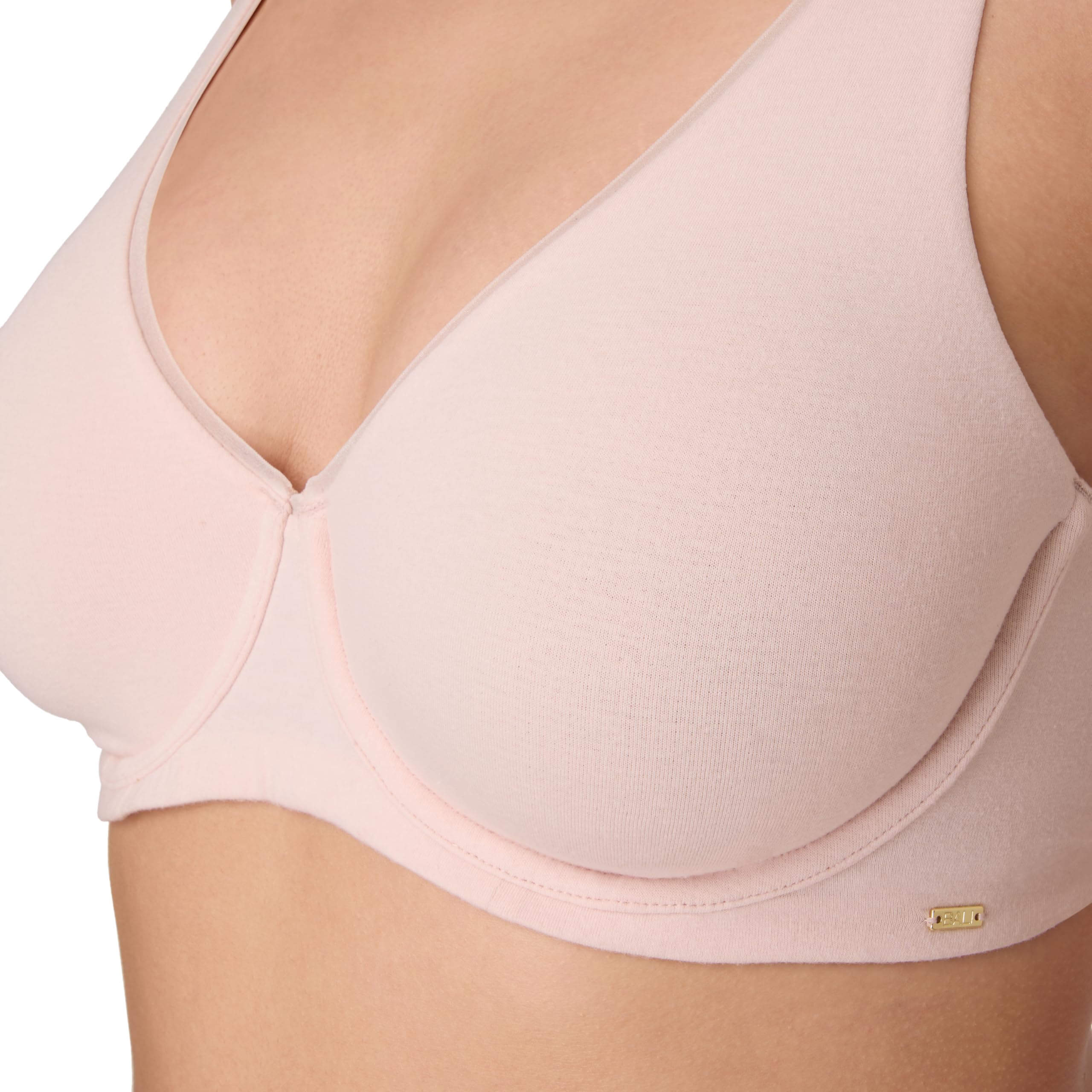 Bali Brasier con Aros para Mujer, colección Cotton de 2 Capas, Absorbe la Humedad, Cobertura Completa, Tirantes Convertibles