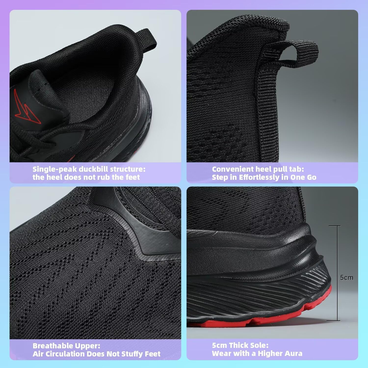 Men's Wide Toe Walking Shoes Casual Trail Running Sneakers Cross-Trainer Tennis Non Slip Athletic Gym Workout Soft Sole - Image 5