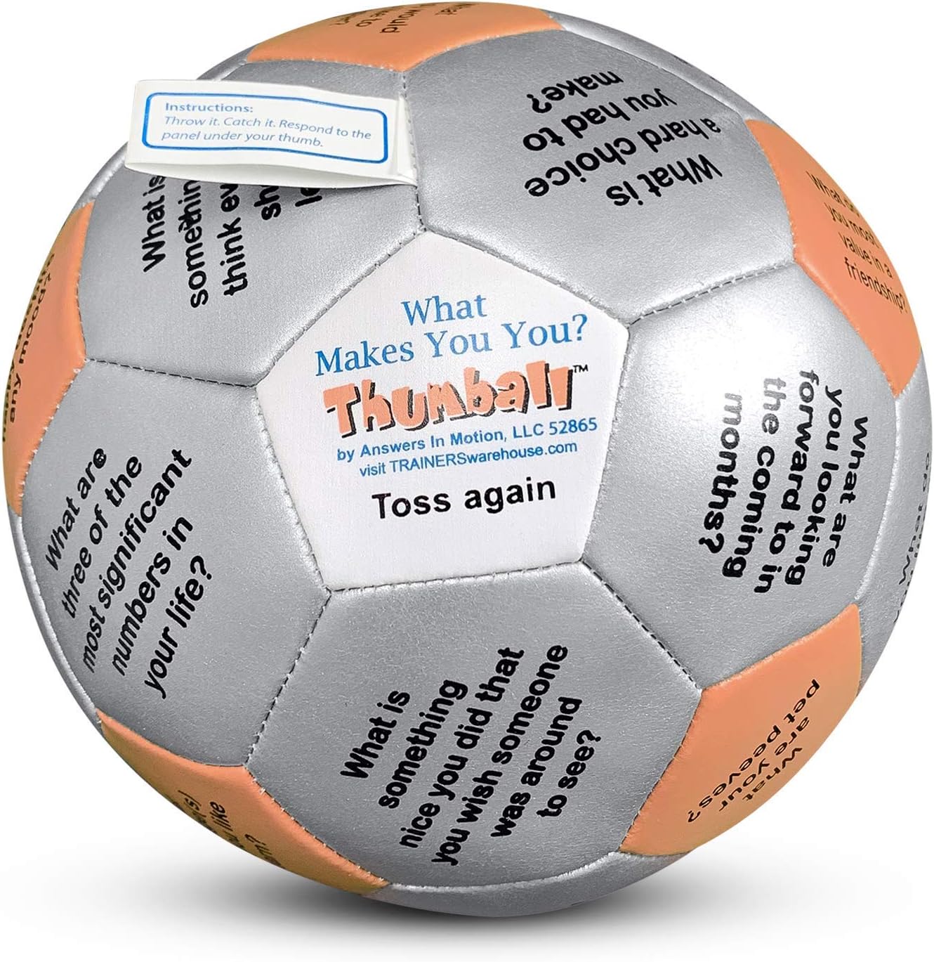 Trainers Warehouse 6' Thumball Collection, 32 Prompts for Conversation, Team Building, Relationship and Training