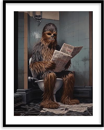Star Wars - Impresión artística de decoración de baño, impresión giclée de alta calidad, estilo estético moderno de pintura vintage, póster de Darth