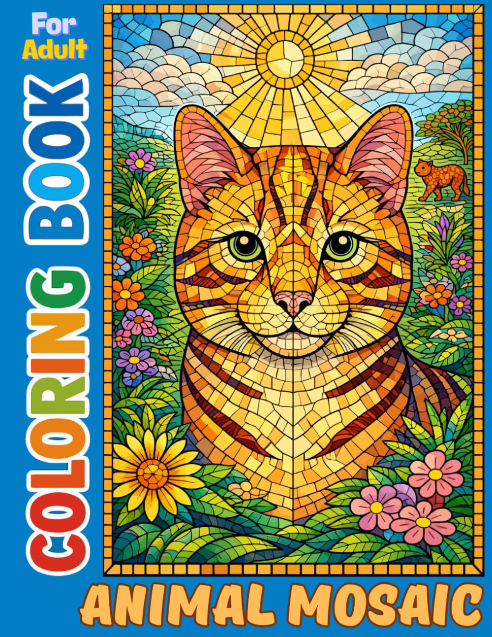 ANIMAL MOSAIC COLORING BOOK for Adult: Illustrations About Animals in Mosaic Patterns