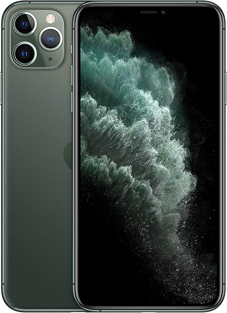 Apple iPhone 11 Pro Max [64GB, Midnight Green] + Carrier Subscription [Cricket Wireless] (Renewed)