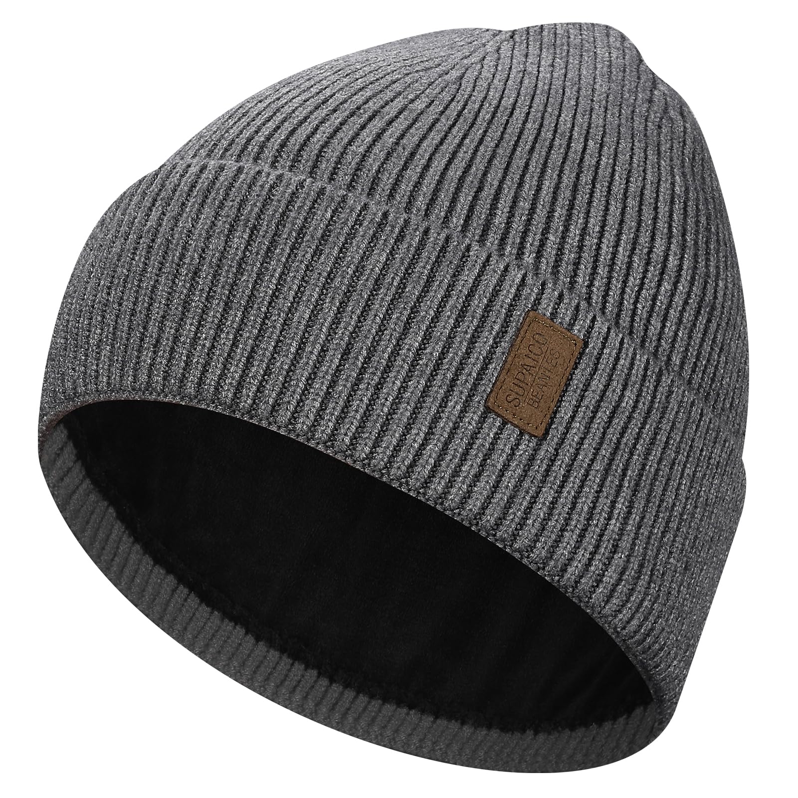 Supaico Winter Beanie Hat for Men Women Fleece Lined Knit Beanie Soft Cuffed Thick Warm Beanie Hats Unisex