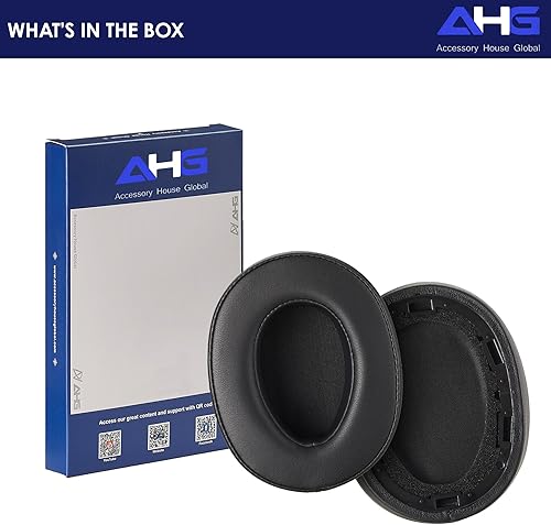 Vista 8 de Almohadillas de repuesto prémium WH-H900N / MDR-100ABN almohadillas para los oídos compatibles con auriculares Sony WH-900N y Sony MDR-100ABN