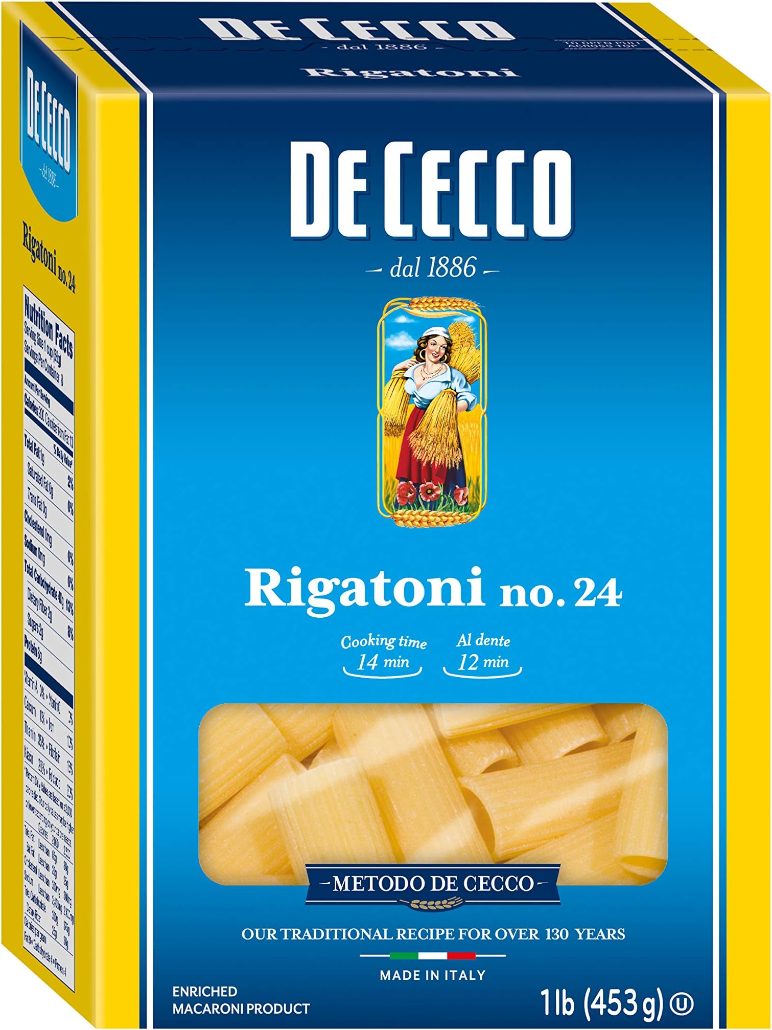 Pasta, Rigatoni, 16 Ounce (Pack of 5)