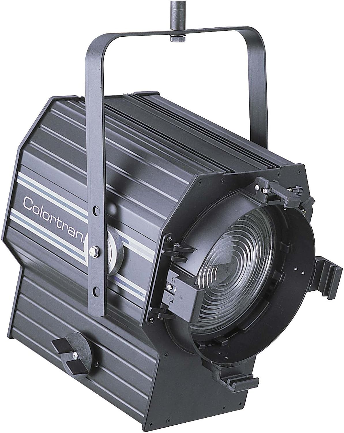 Leviton FR2TH-62B 8-Inch Theater Fresnel with "C" Clamp 20A Locking Plug Installed, Black