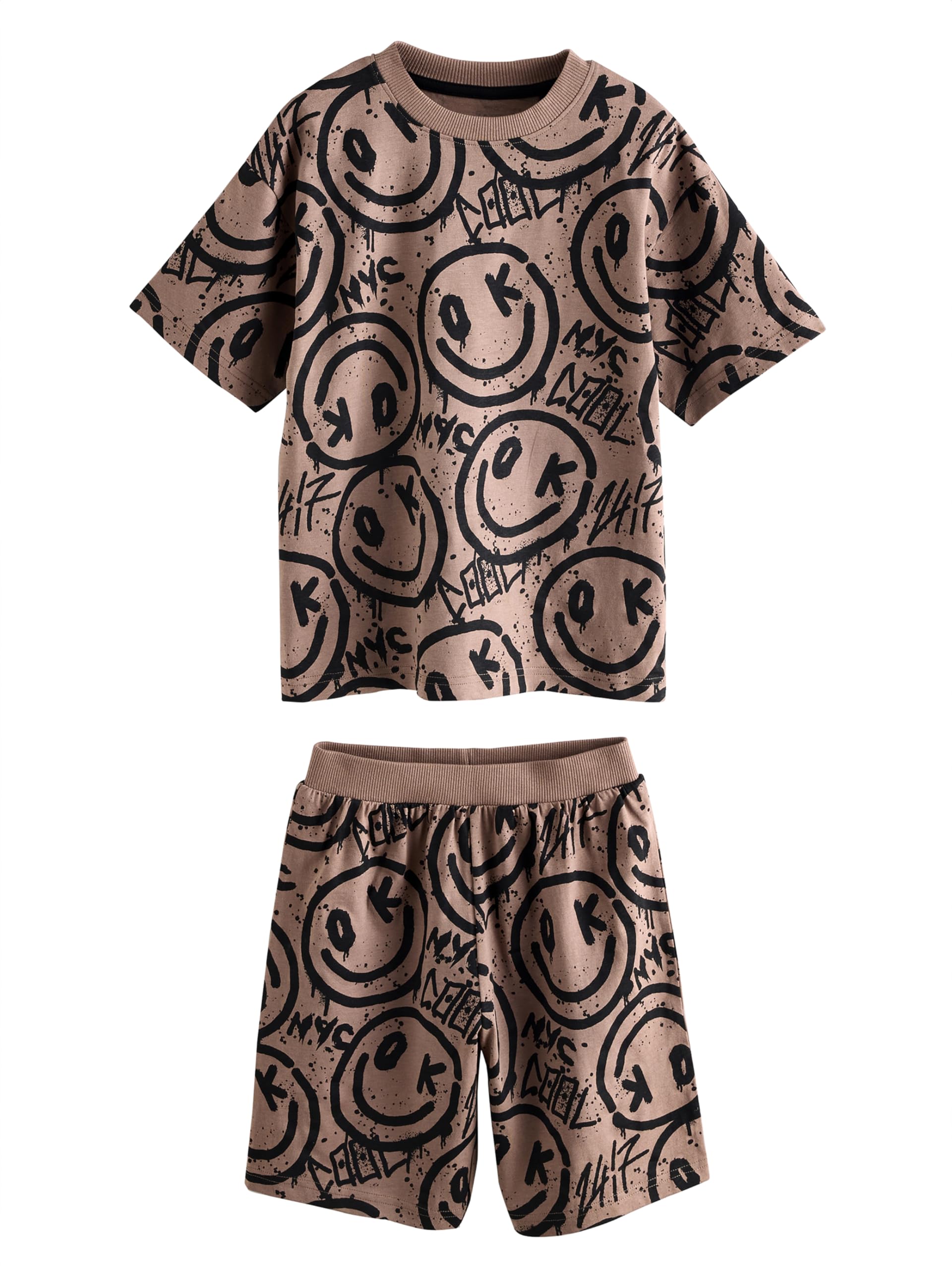 NEXT Garçon Pyjama Short 100% Coton, Lot de 3