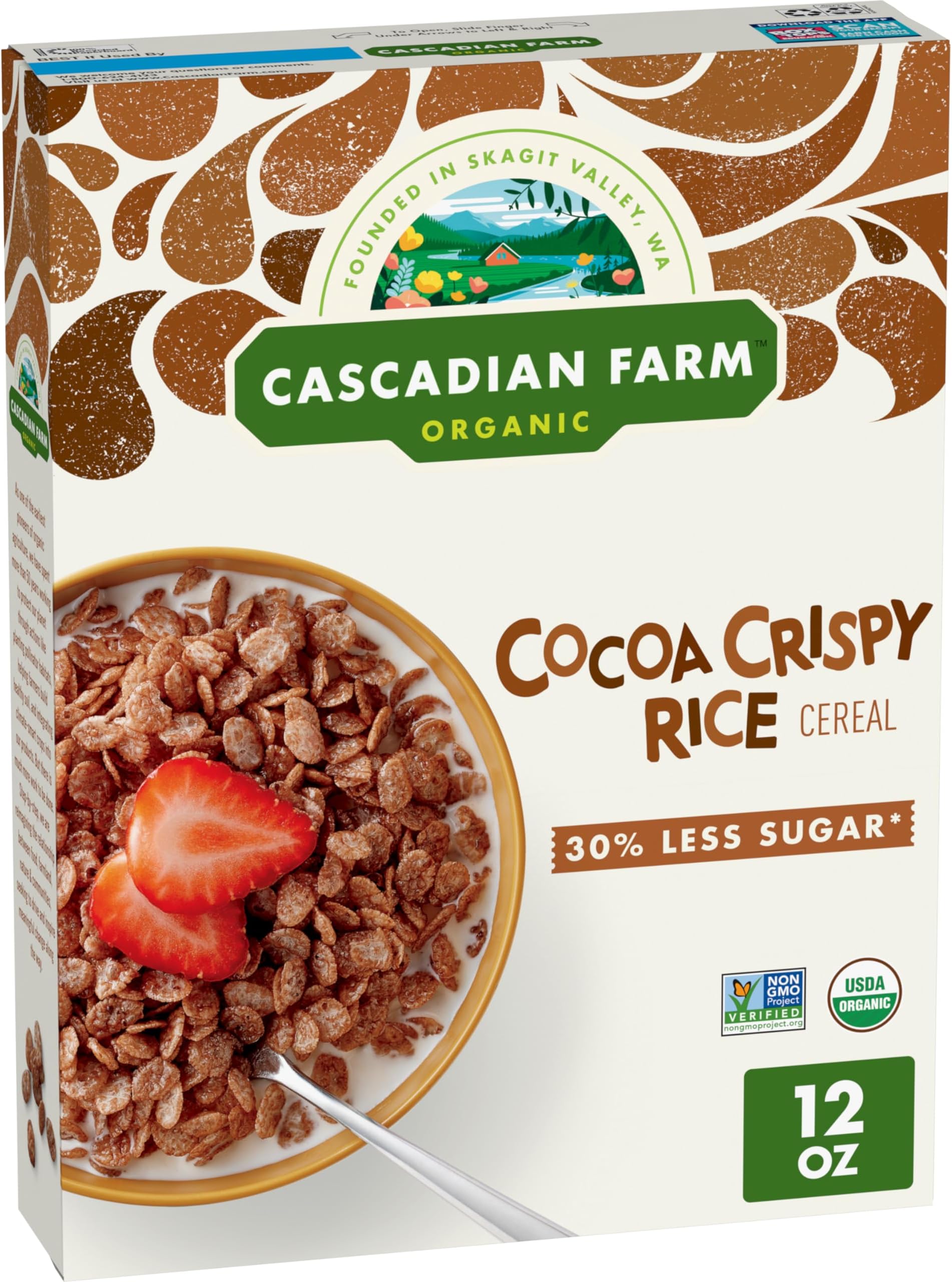 Cascadian FarmOrganic Cocoa Crispy Rice Cereal, Gluten Free, 12 ozUSDA Organic