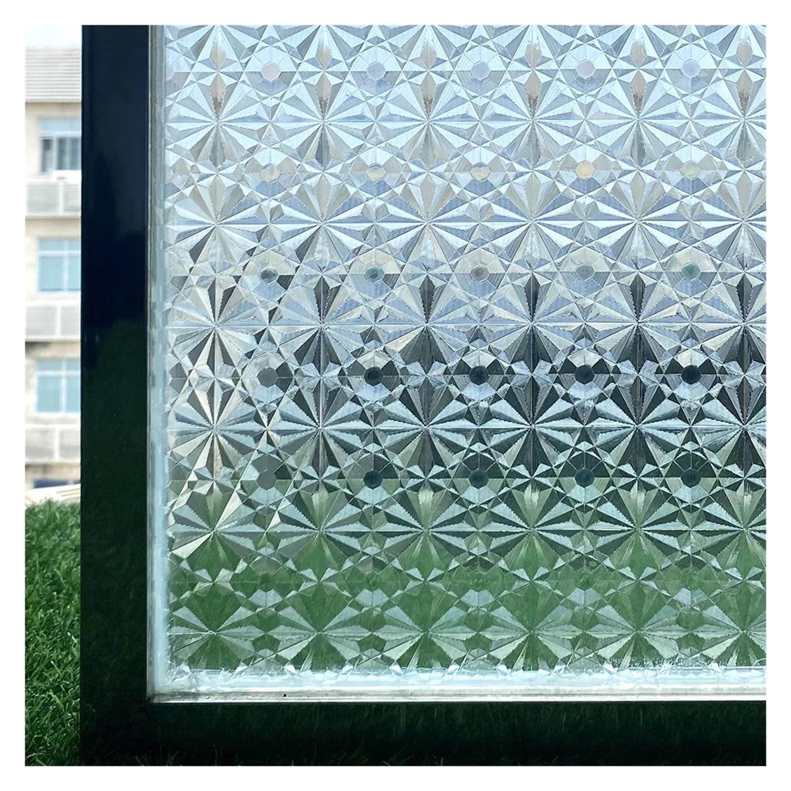 Window film privacy, Window Privacy Film Static Clings 3D Decal Stickers Rainbow Multiple Sizes(H,45X100 CM)