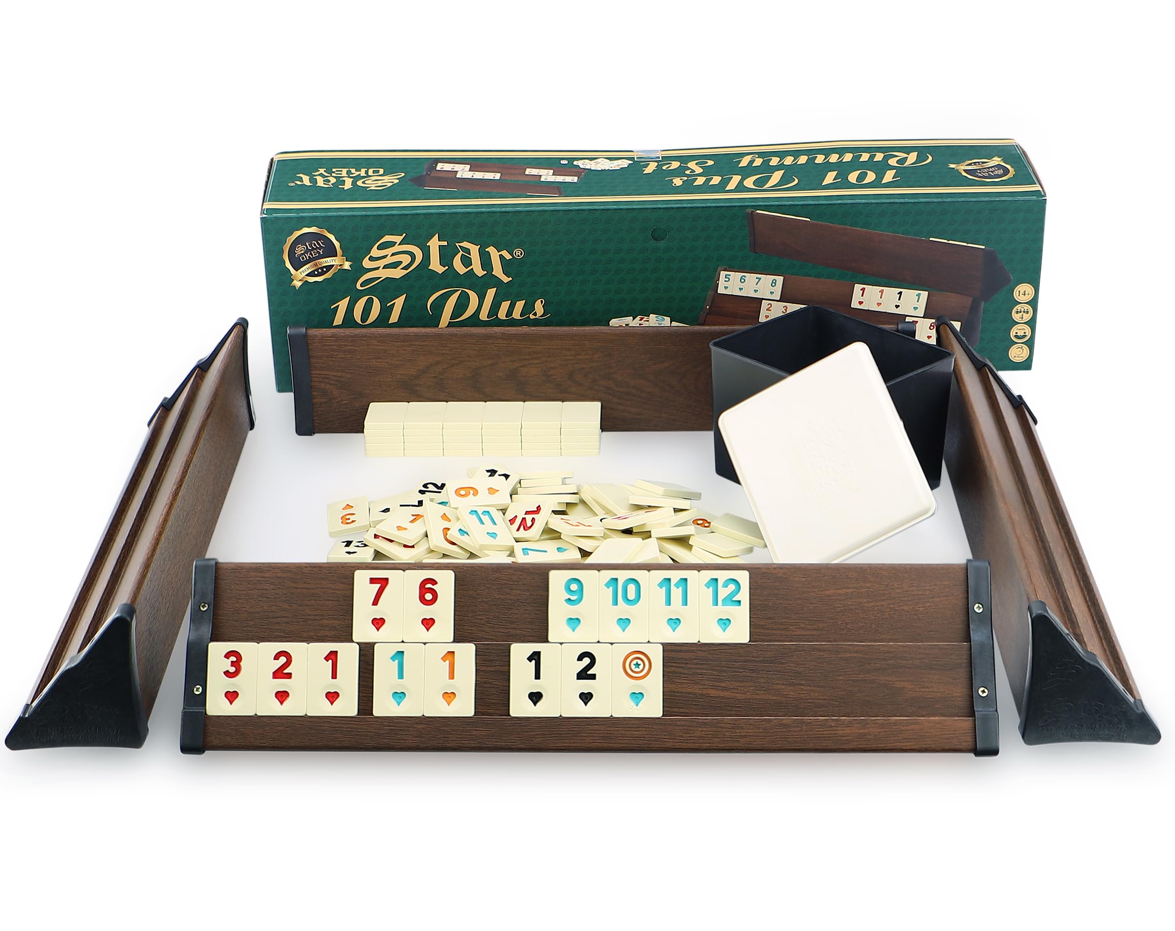 Star Premium VIP Okey - Set in legno con pietre in melamina AHSAP Okey